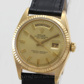 Rolex Vintage Day Date President "Wide Boy" Ref 1803 18K Champagne Dial